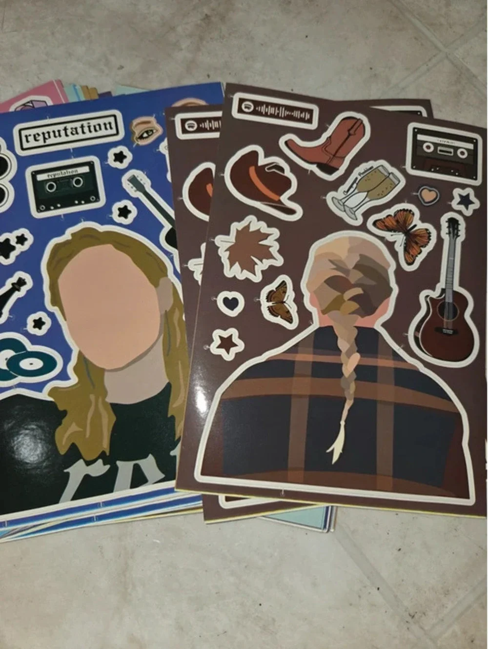 Taylor Swift face stickers